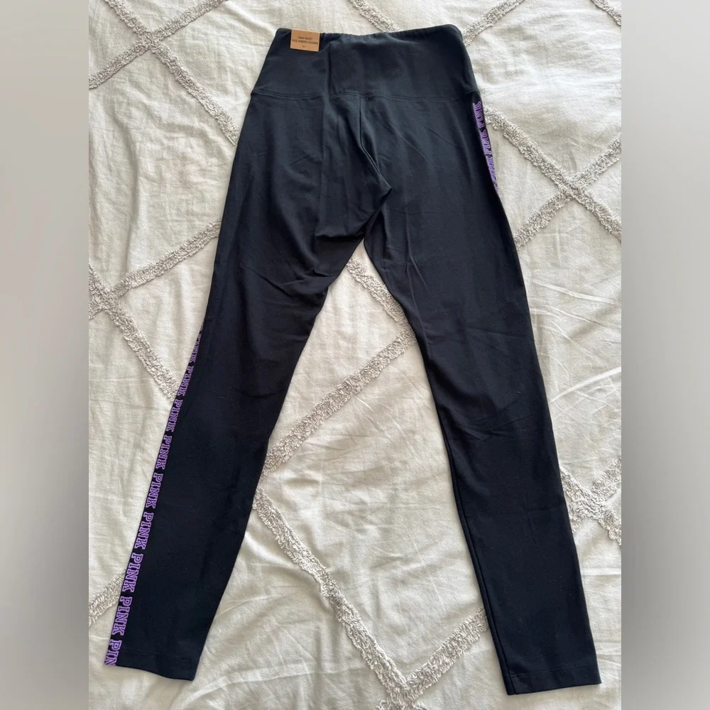 BNWT Victoria Secret Size Medium PINK High Waist Full Length Leggings - Picture 2 of 4